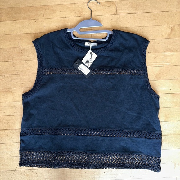 NEW Rag & Bone Rosie Navy top, XL, GP1519 - Picture 5 of 7